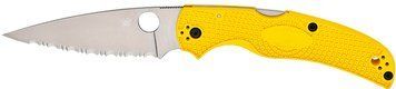 Ніж Spyderco Native Chief Lightweight Serrated MagnaCut FRN Yellow Серрейтор C244SYL 871698 фото