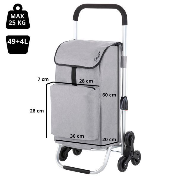 Сумка-тележка ShoppingCruiser Stairs Climber 53 Grey (604361) 927757 фото