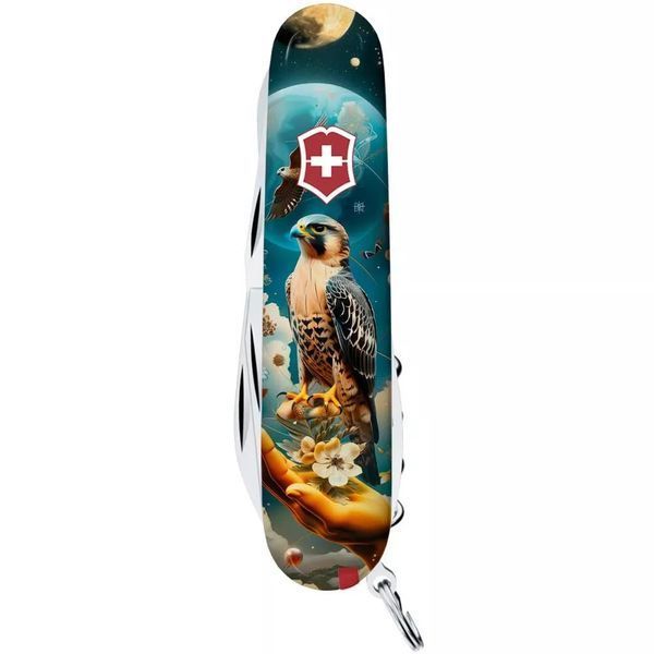 Швейцарский нож Victorinox Climber Ukraine 91 мм 15 функций Сокол-защитник (1.3703.3_T3210pw) V77552765 фото
