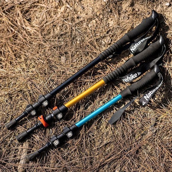 Трекінгова палиця 3-сек. Naturehike Men ST 01 6061 AL NH17D001-Z, алюміній, золотиста 98707 фото