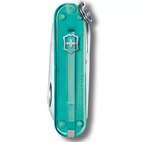 Швейцарський ніж Victorinox Classic 58 мм 7 функцій Блакитний напівпрозорий (0.6223.T24G) V77552850 фото