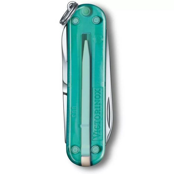Швейцарський ніж Victorinox Classic 58 мм 7 функцій Блакитний напівпрозорий (0.6223.T24G) V77552850 фото