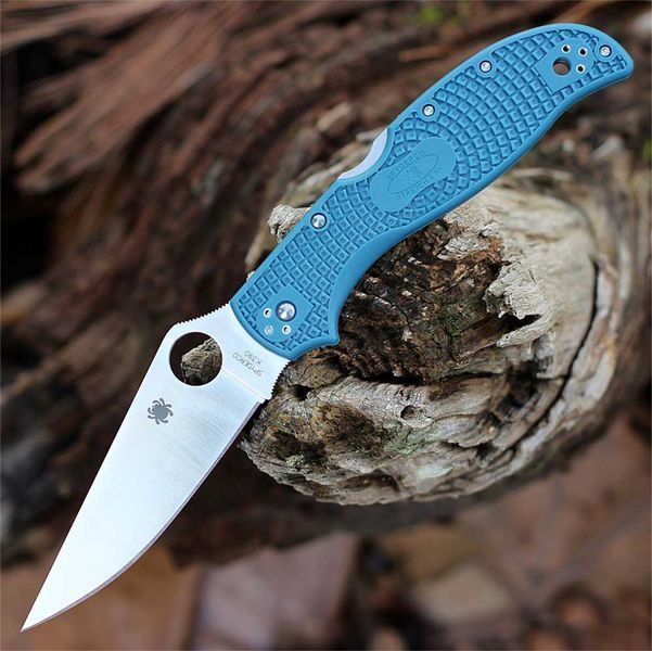 Ніж Spyderco Stretch 2 XL Lightweight K390 FRN Blue C258FPK390 871724 фото