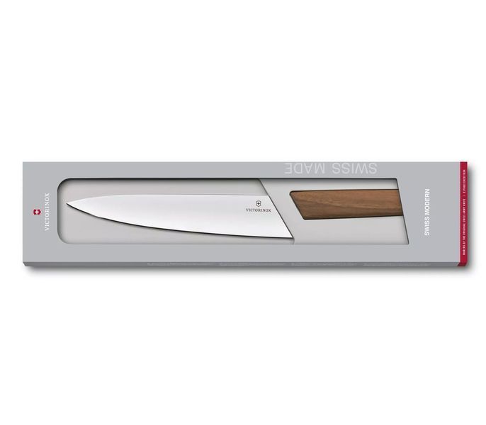 Кухонный нож разделочный Victorinox Swiss Modern Carving 22 см Орех (6.9010.22G) V77551653 фото