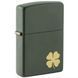 Зажигалка бензиновая Zippo Four Leaf Clover Design Темно-зеленая (49796) V77550505 фото 1