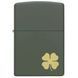 Зажигалка бензиновая Zippo Four Leaf Clover Design Темно-зеленая (49796) V77550505 фото 2