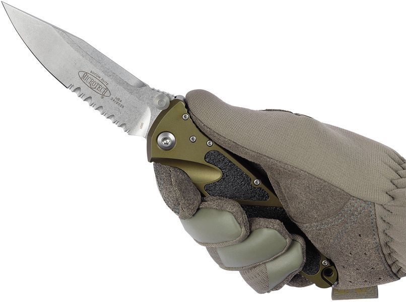 Нож Microtech Socom Elite Drop Point PS Stonewash OD Green Полусеррейтор 160-11OD 14090779 фото