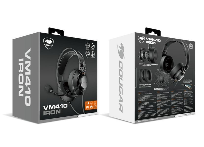 Игровая гарнитура закрытого типа Cougar VM410 Iron VM410 Iron 1605104 фото