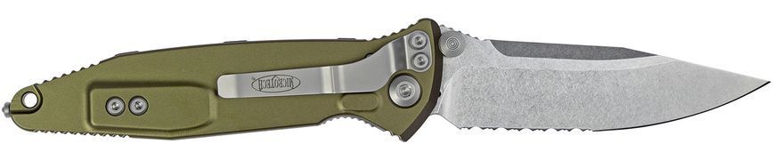 Нож Microtech Socom Elite Drop Point PS Stonewash OD Green Полусеррейтор 160-11OD 14090779 фото