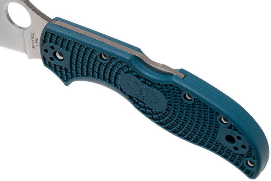 Нож Spyderco Stretch 2 Straight Spine K390 Dark Cyan Blue FRN C90FP2K390 871480 фото