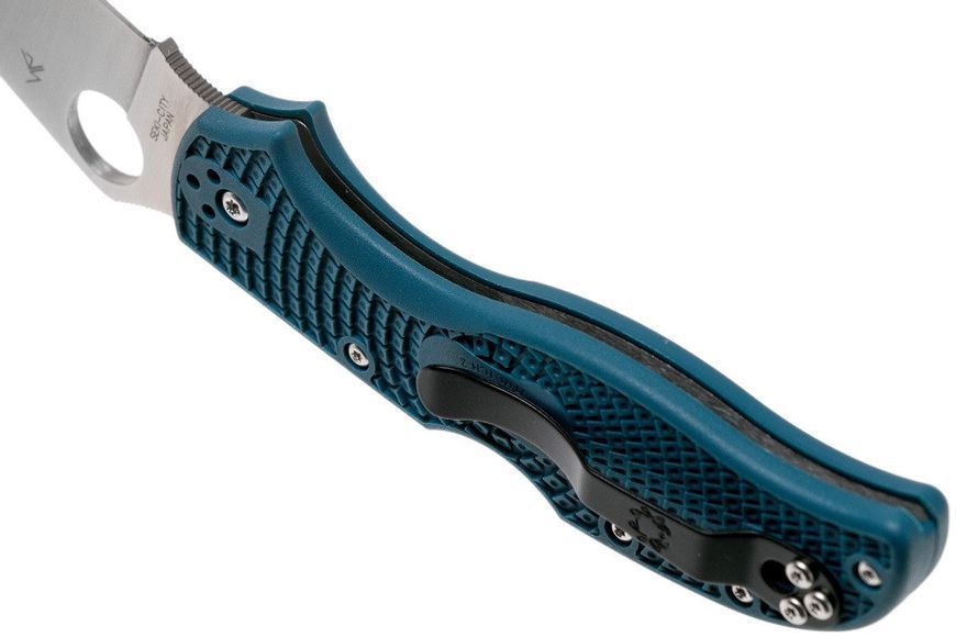 Нож Spyderco Stretch 2 Straight Spine K390 Dark Cyan Blue FRN C90FP2K390 871480 фото