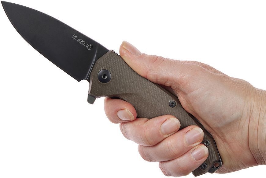 Ніж Lionsteel KUR Black Blade G-10 Brown KUR BBR 392118 фото