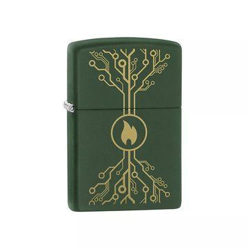 Зажигалка Zippo 221 PF20 Flame Tech Design Зеленая 49221 V77550065 фото