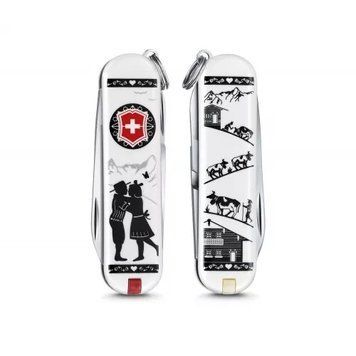 Швейцарський ніж Victorinox Classic LE 2018 Alps Love 58 мм Різнокольоровий (0.6223.L1801) V77553562 фото