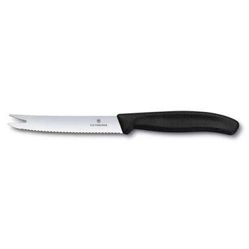 Кухонный нож Victorinox SwissClassic для сыра 110 мм серрейтор Черный (6.7863) V77551538 фото