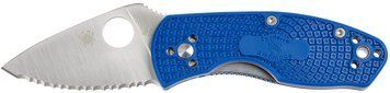 Ніж Spyderco Ambitious Lightweight Blue Serrated CPM-S35VN Серейтор C148SBL 871597 фото