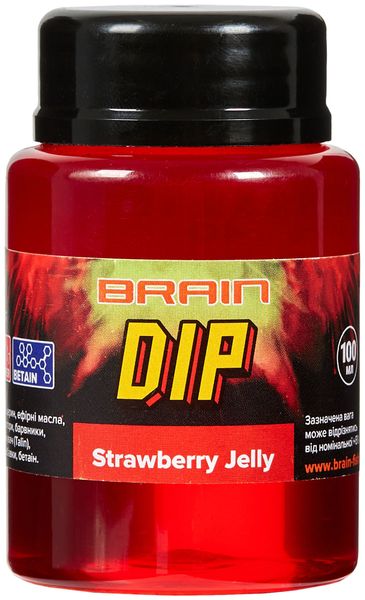 Дип для бойлов Brain F1 Strawberry Jelly (клубника) 100ml 18585140 фото