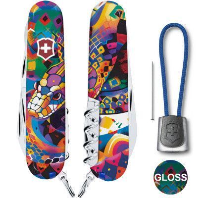 Ніж Victorinox Swiss Army Climber Zodiac Яскрава змія 1.3703_Z4260pk 4009114 фото