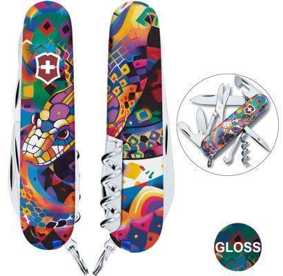 Ніж Victorinox Swiss Army Climber Zodiac Яскрава змія 1.3703_Z4260pk 4009114 фото