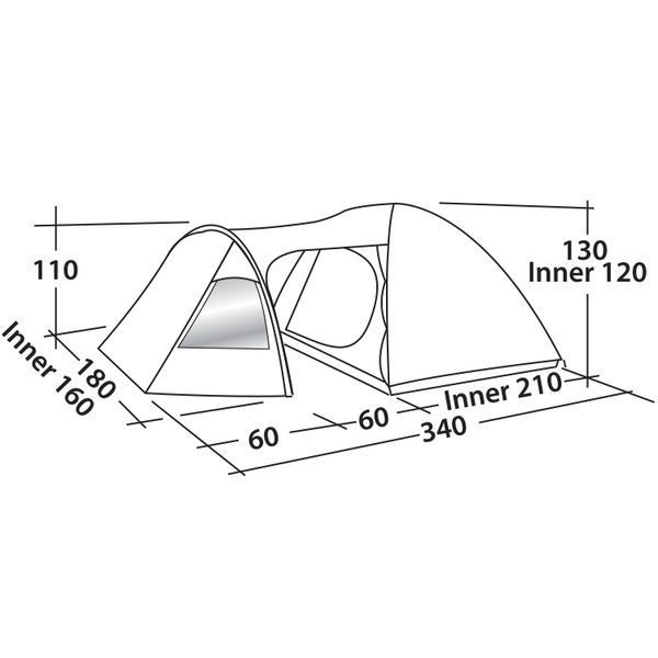 Палатка трехместная Easy Camp Blazar 300 Rustic Green (120384) 928896 фото