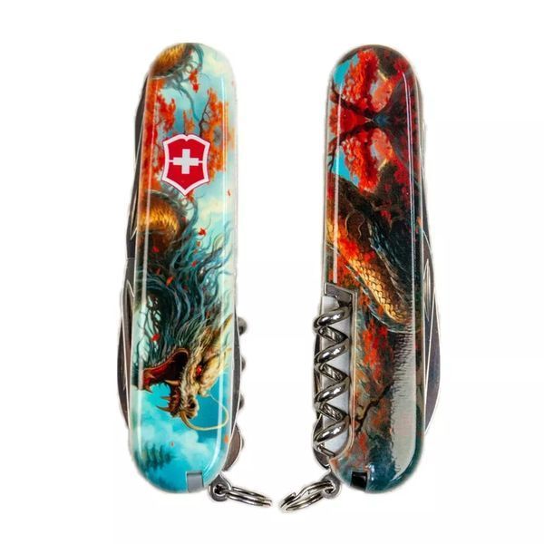 Швейцарський ніж Victorinox Huntsman Zodiac Бойовий дракон (1.3713.7.Z3230p) V77552993 фото