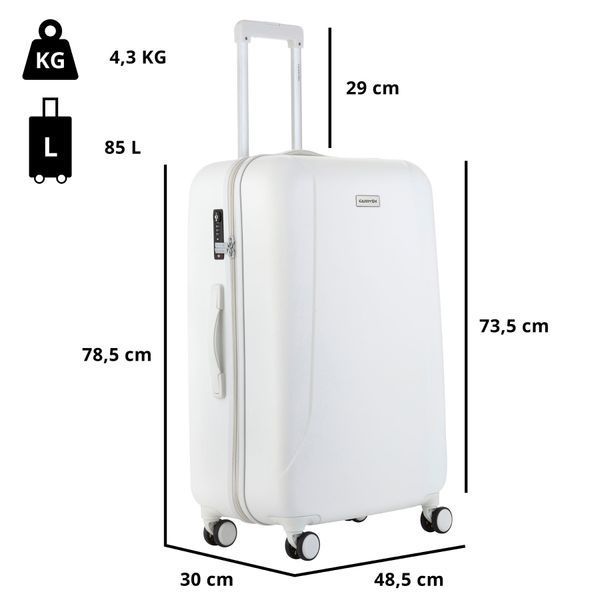 Чемодан CarryOn Skyhopper (L) White (502424) 930040 фото