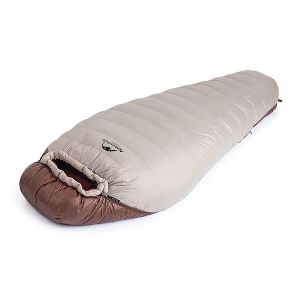 Спальник з натуральним пухом Naturehike Snowbird NH20YD001, p-р L, Коричневий 720 г 92848 фото