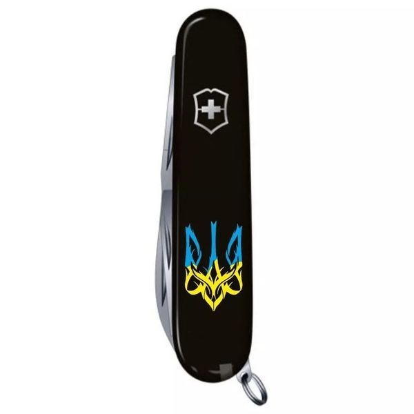 Швейцарский нож Victorinox Huntsman Ukraine Трезубец готический сине-желтый (1.3713.3_T0636u) V77552986 фото