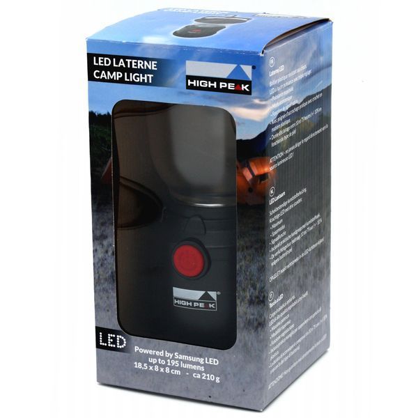 Фонарь кемпинговый High Peak LED Lantern Camp Light Black (41483) 929193 фото