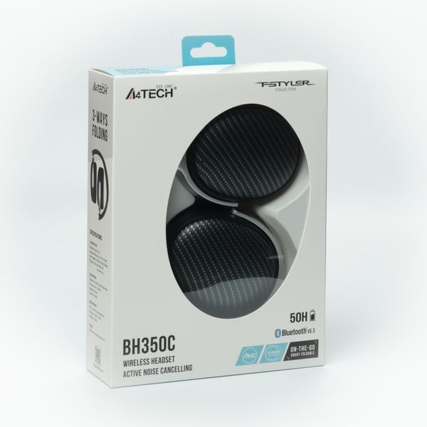 Гарнітура бездротова A4-Tech BH350C (Black), колір чорний BH350C (Black) 1606338 фото