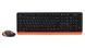 A4Tech Fstyler FG1010, комплект беспроводной клавиатуры с мышью, черный+оранжевый цвет FG1010 (Orange) 1604215 фото 2