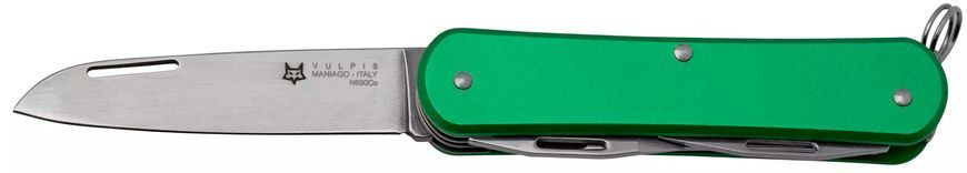 Ніж багатофункціональний Fox Vulpis Aluminium OD Green 4 інструменти FX-VP130-F4 OD 17530719 фото
