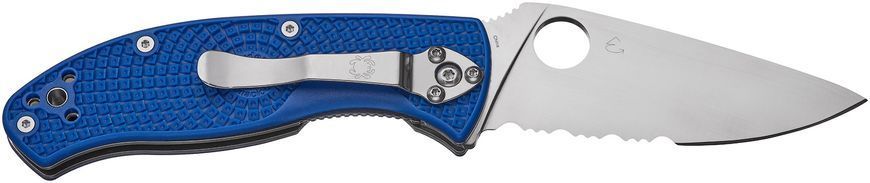 Ніж Spyderco Tenacious Blue FRN CPM-S35VN Напівсеррейтор C122PSBL 871481 фото