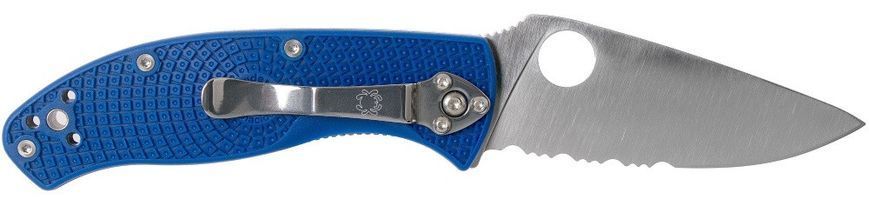Ніж Spyderco Tenacious Blue FRN CPM-S35VN Напівсеррейтор C122PSBL 871481 фото