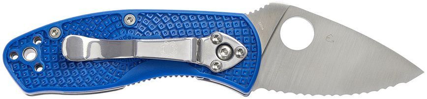Ніж Spyderco Ambitious Lightweight Blue Serrated CPM-S35VN Серейтор C148SBL 871597 фото