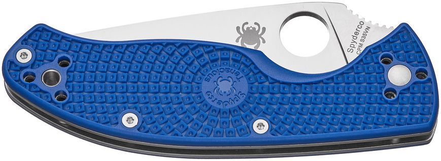 Ніж Spyderco Tenacious Blue FRN CPM-S35VN Напівсеррейтор C122PSBL 871481 фото