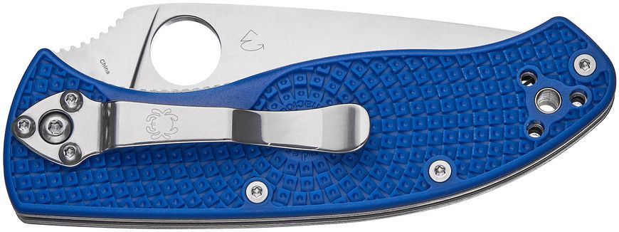 Ніж Spyderco Tenacious Blue FRN CPM-S35VN Напівсеррейтор C122PSBL 871481 фото