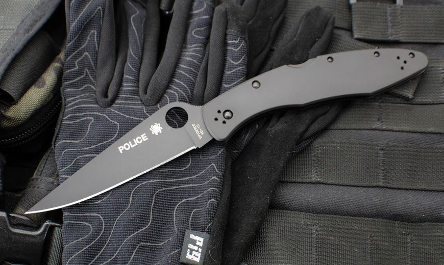 Нож Spyderco Police 4 VG-10 BB Black C07BKP 871773 фото