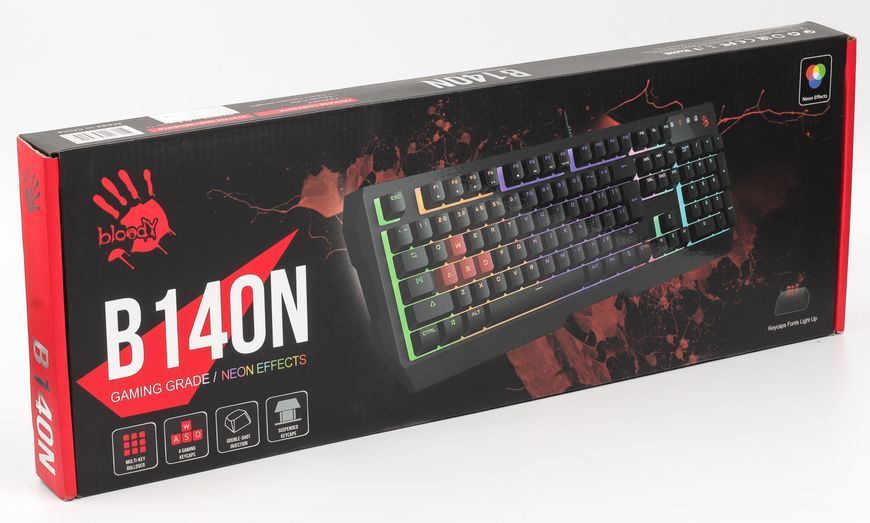 Клавіатура ігрова B140N Bloody, USB чорна B140N Bloody (Black) 1605837 фото
