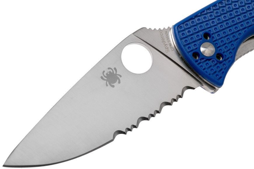Ніж Spyderco Tenacious Blue FRN CPM-S35VN Напівсеррейтор C122PSBL 871481 фото