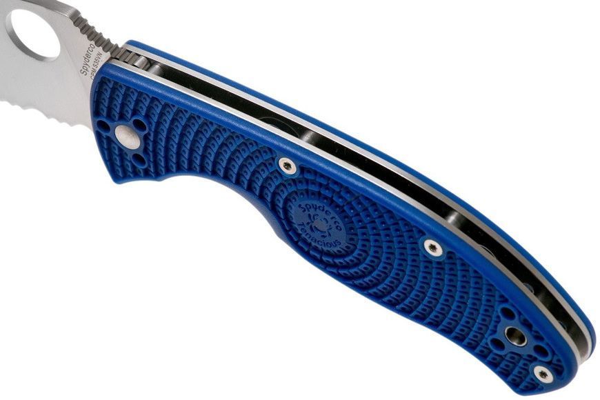 Ніж Spyderco Tenacious Blue FRN CPM-S35VN Напівсеррейтор C122PSBL 871481 фото
