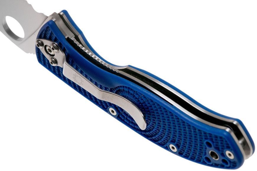 Ніж Spyderco Tenacious Blue FRN CPM-S35VN Напівсеррейтор C122PSBL 871481 фото