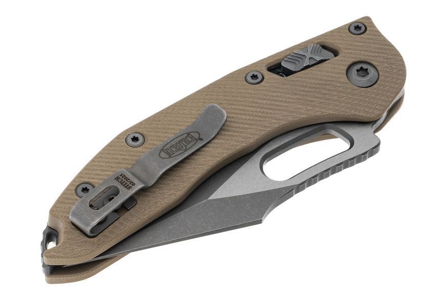 Ніж Microtech Stitch Ram-Lock fluted Apoc руків'я G-10 Tan 169RL-10APFLGTTA 4009483 фото