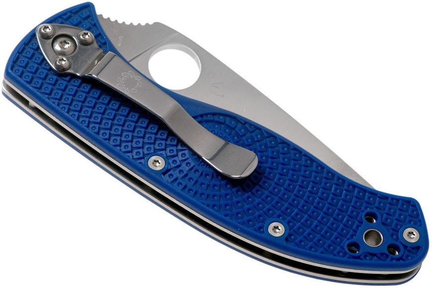 Ніж Spyderco Tenacious Blue FRN CPM-S35VN Напівсеррейтор C122PSBL 871481 фото