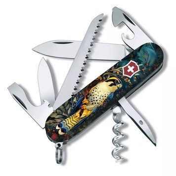 Швейцарський ніж Victorinox Camper Ukraine 91 мм 14 функцій Величний Сокіл (1.3613.3_T3180pw) V77552751 фото