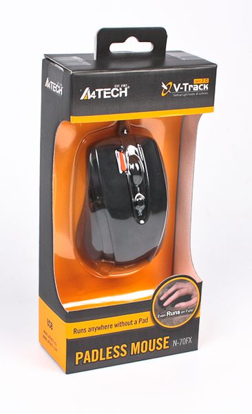 Мышь A4Tech N-70FX V-Track USB, Optic 2.0, черная N-70FX-1 (Black) 0202328 фото