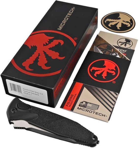 Ніж Microtech Socom Elite Auto Tanto Point Tactical Black 161A-1T 14090755 фото