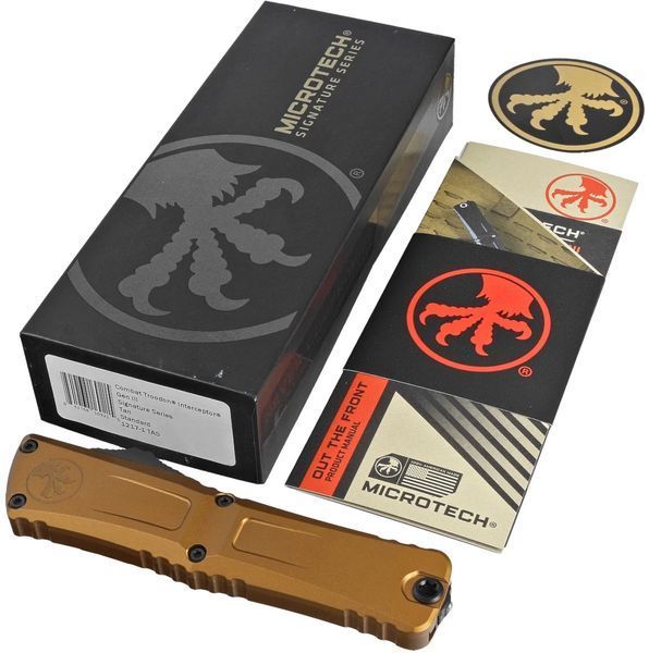 Ніж Microtech Combat Troodon GEN III Interceptor BB Signature Series Tan 1217-1TAS 14090846 фото