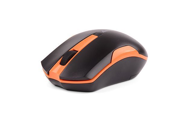 Мышь A4Tech G3-200N USB V-Track, беспроводная, 1000dpi, черная+оранжевый G3-200N (Black+Orange) 1603678 фото