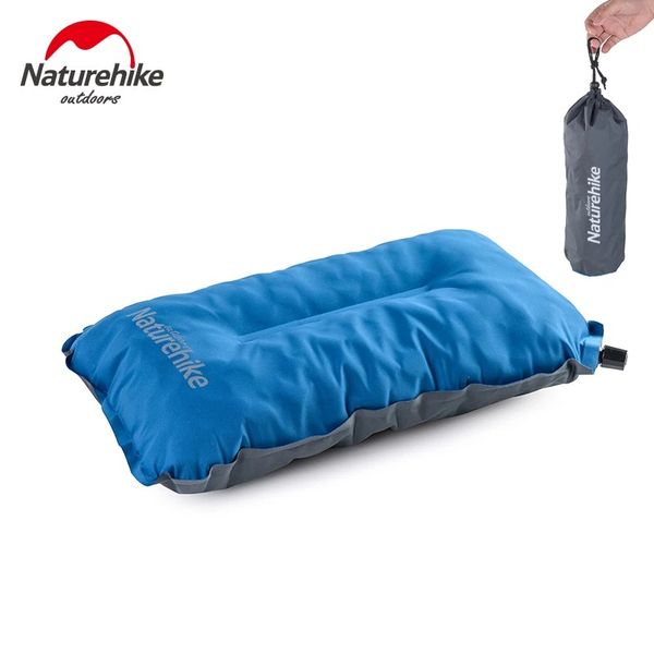 Подушка самонадувна Naturehike Sponge automatic NH17A001-L, світло блакитна 88124 фото